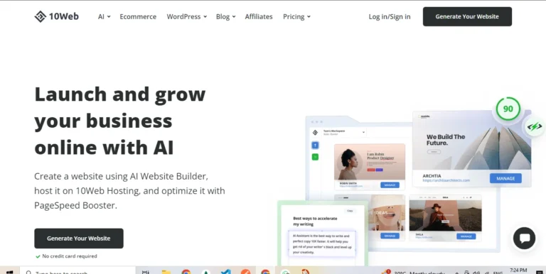 10Web | Best AI Website Tool For E-Commerce Business 2024