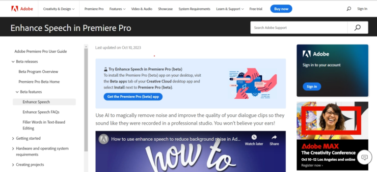 adobe enhance speech