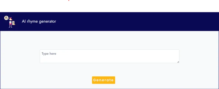 AI rhyme generator