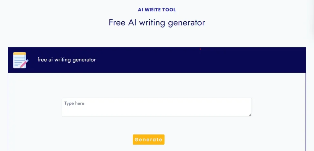 Free AI writing generator