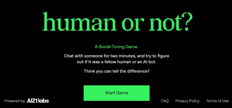 human or not ai game