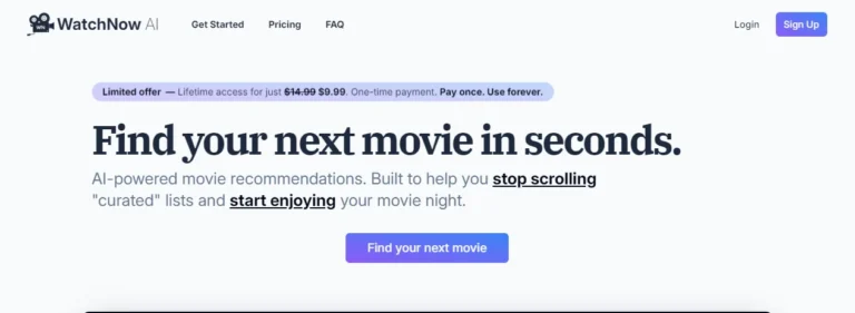 WATCHNOW AI TOOL | BEST MOVIE RECOMMENDATION 2024